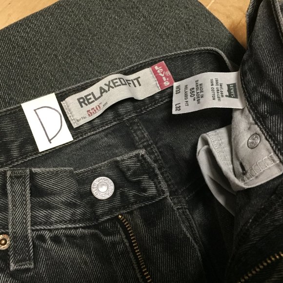 Four Pairs BUNDLE Men’s Levi’s 550 Relaxed Fit Blue Black Jeans 33 x 32 W33 L32 - Picture 8 of 11